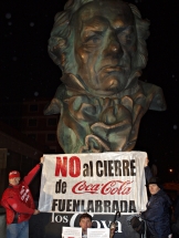 Protestas de los trabajadores de Coca Cola en los premios Goya